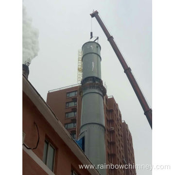 Easy to install industrial steel chimney